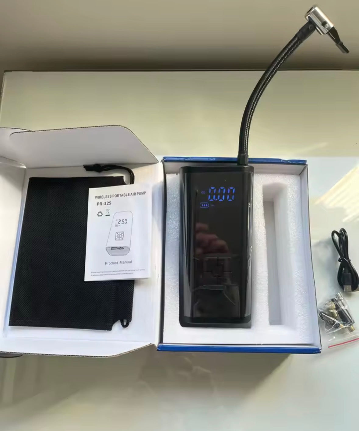 Compresor de Aire Inalámbrico con Pantalla LED Digital