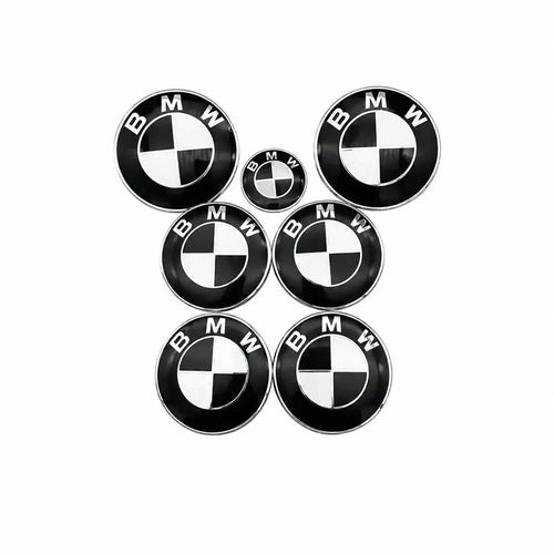 BMW Emblem 7-Pack Svart Vit