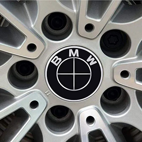 BMW Centrumkåpor Svarta 68mm 4-Pack