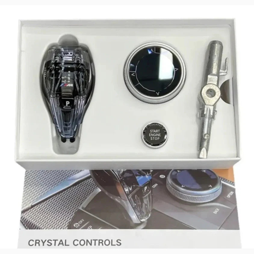 Palanca de cambios de cristal BMW con juego de botones serie F