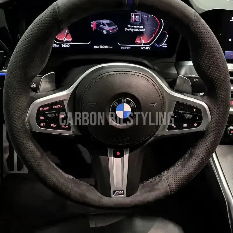 BMW Cubierta de Volante de Alcantara Ante Serie G Azul