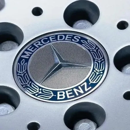 Mercedes Centrumkåpor Blå 4-Pack