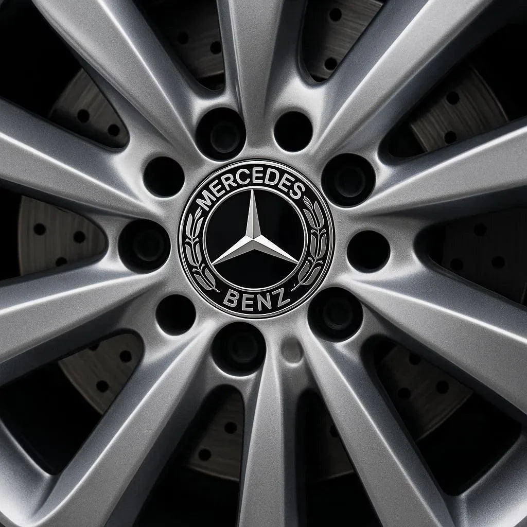 Mercedes Centrumkåpor Svarta 4-Pack