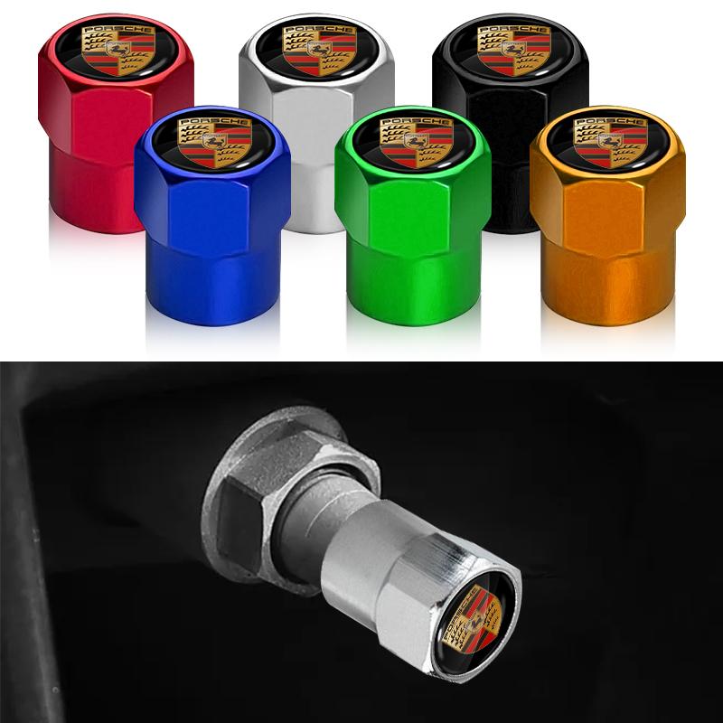 Tapones de Válvula Porsche Logo Pack de 4