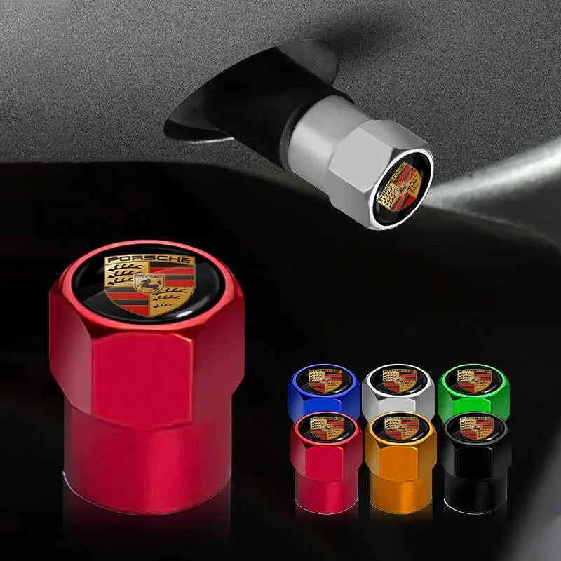 Tapones de Válvula Porsche Logo Pack de 4