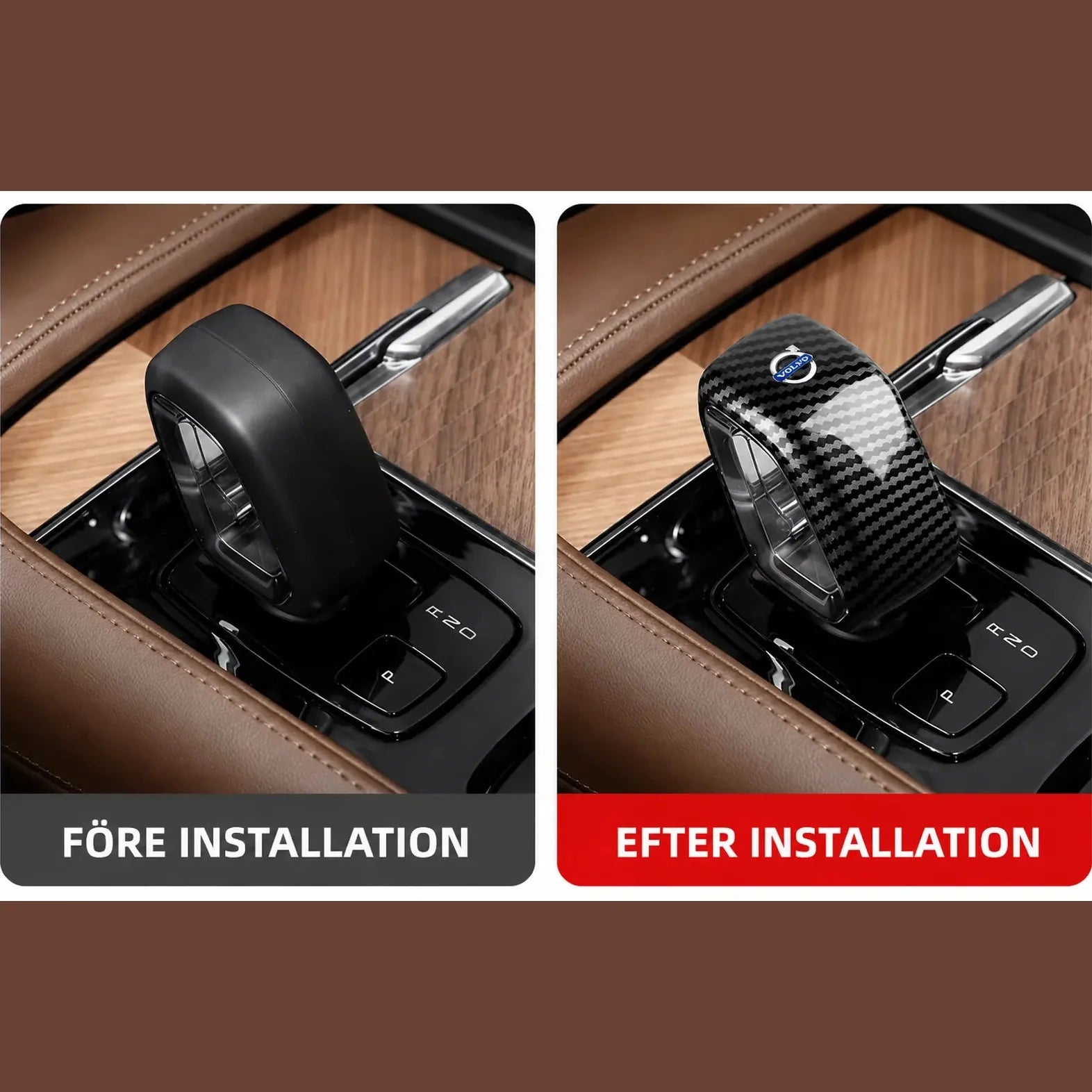 Funda de Palanca de Cambios Volvo en Fibra de Carbono V60 V90 S60 XC60 XC90