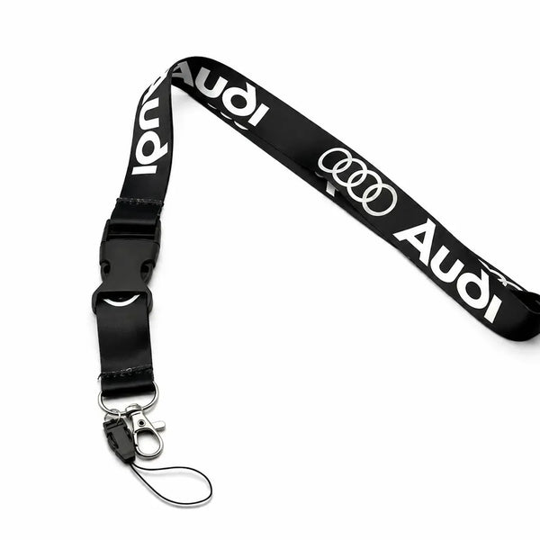 Audi Nyckelband Svart Med Logotyp