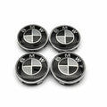 BMW Centrumkåpor Kolfiber Svart/vit 68mm