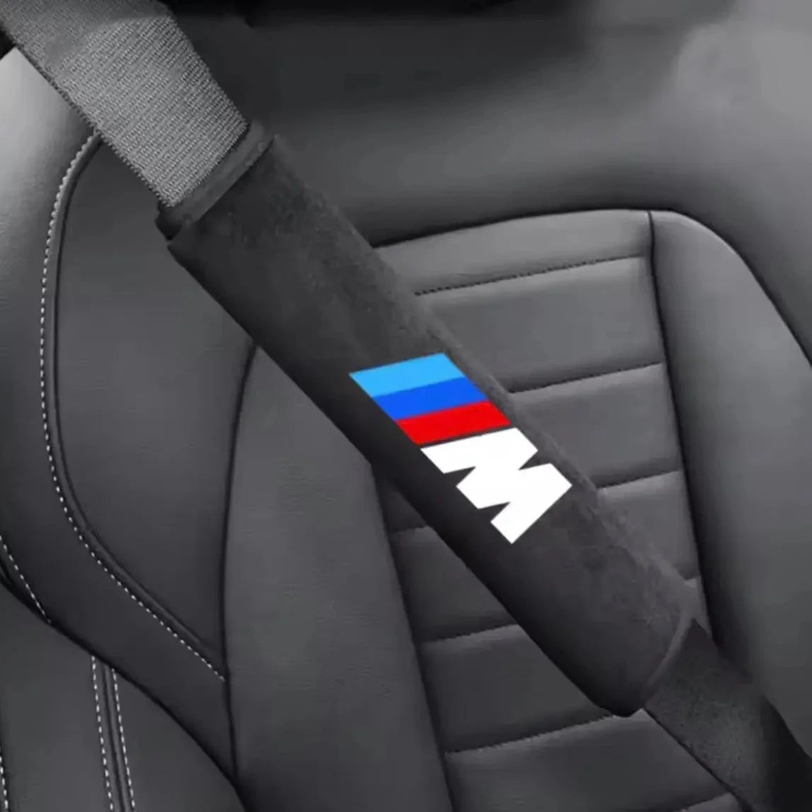 BMW M Bälteskudde Svart Mocka 2-Pack