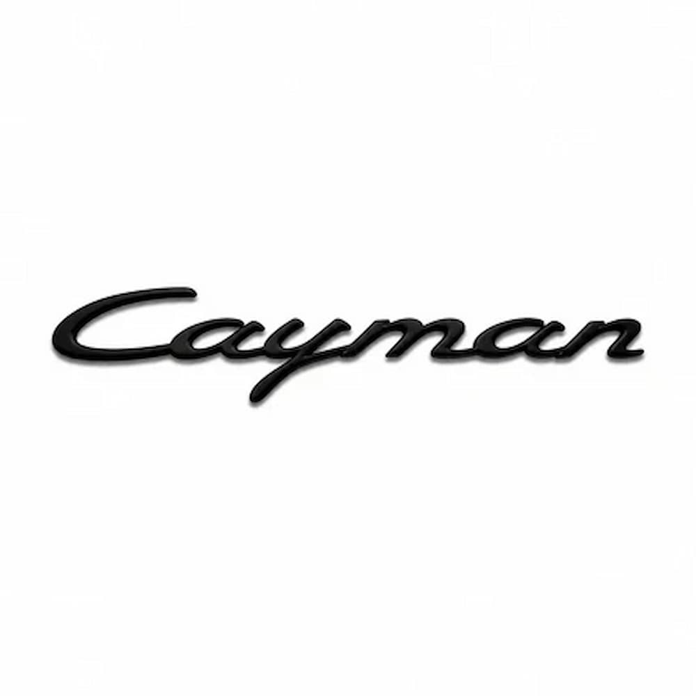 cayman emblem porsche blanksvart