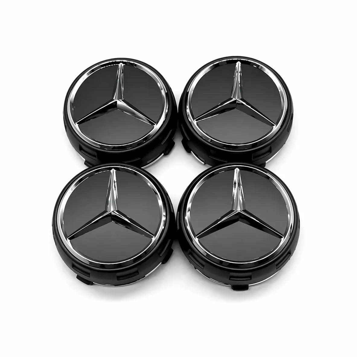 Mercedes Centrumkåpor Svarta AMG Style