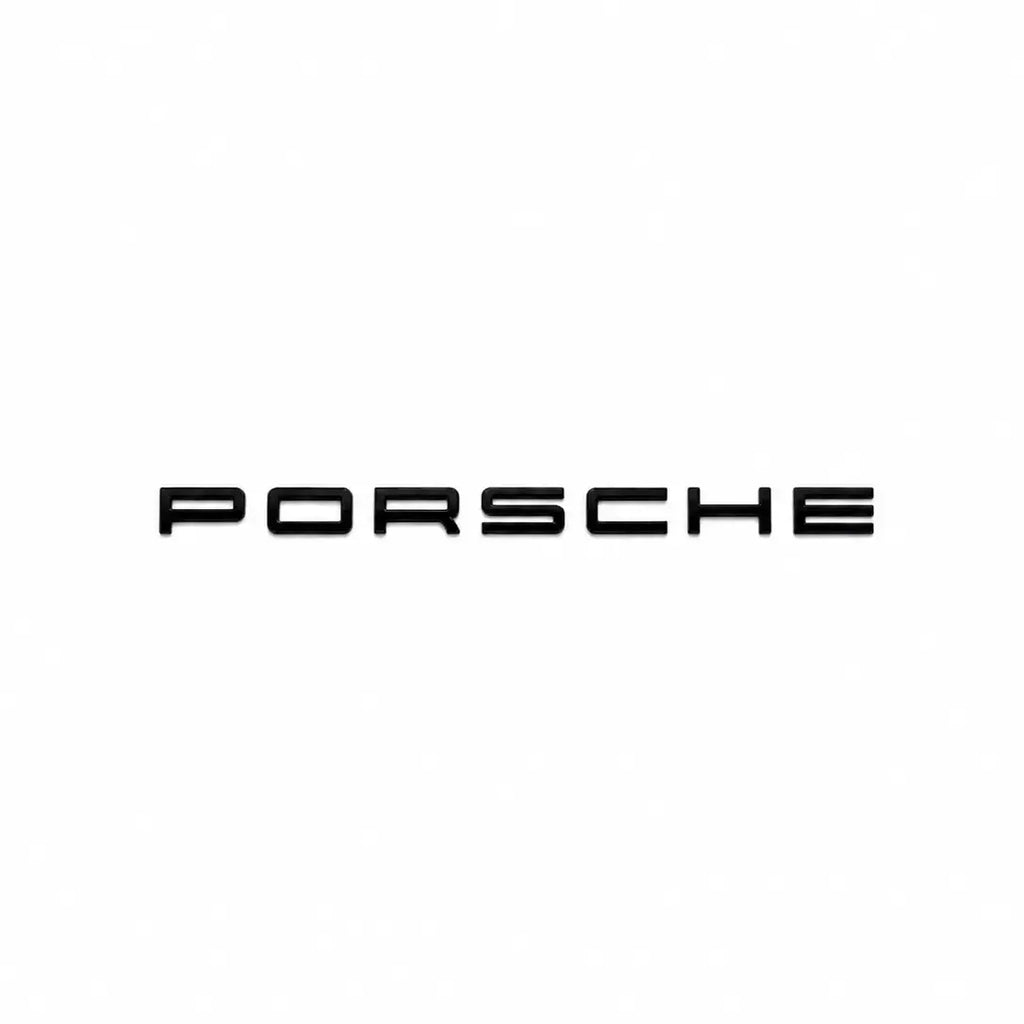 svart porsche emblem bagagelucka
