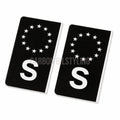 Svarta S-Märken Vita Stjärnor 2-Pack