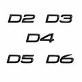 Volvo D2 D3 D4 D5 D6 Emblem Blanksvart