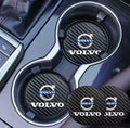 Volvo Mugghållare Underlägg Pad Kolfiber 2-Pack