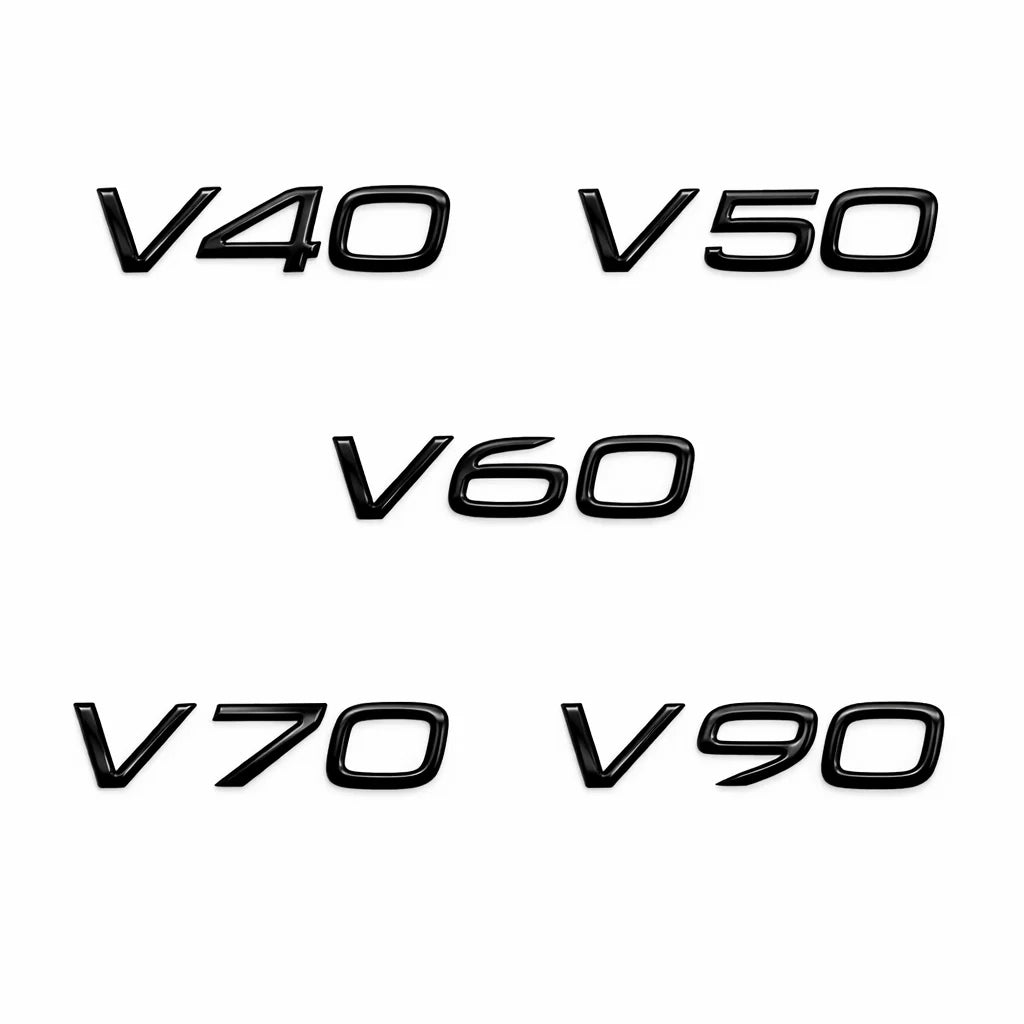 Volvo V40 V50 V60 V70 V90 Emblem Blanksvart
